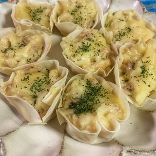 パーティーにもgood！餃子の皮でポテトチーズ焼き